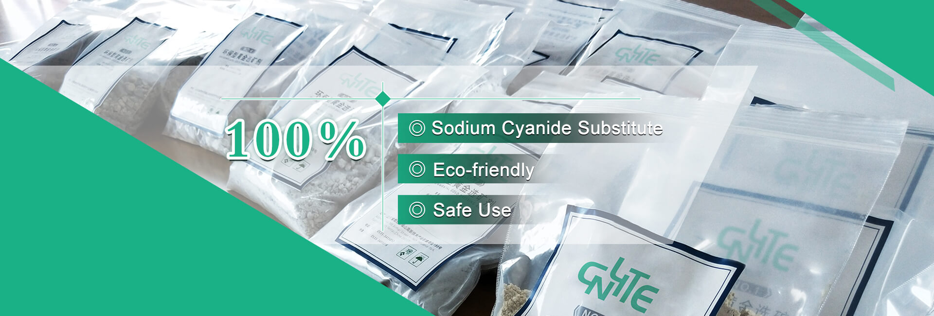 100% Sodium Cyanide Substitute  100% Eco-friendly 100% Safe Use